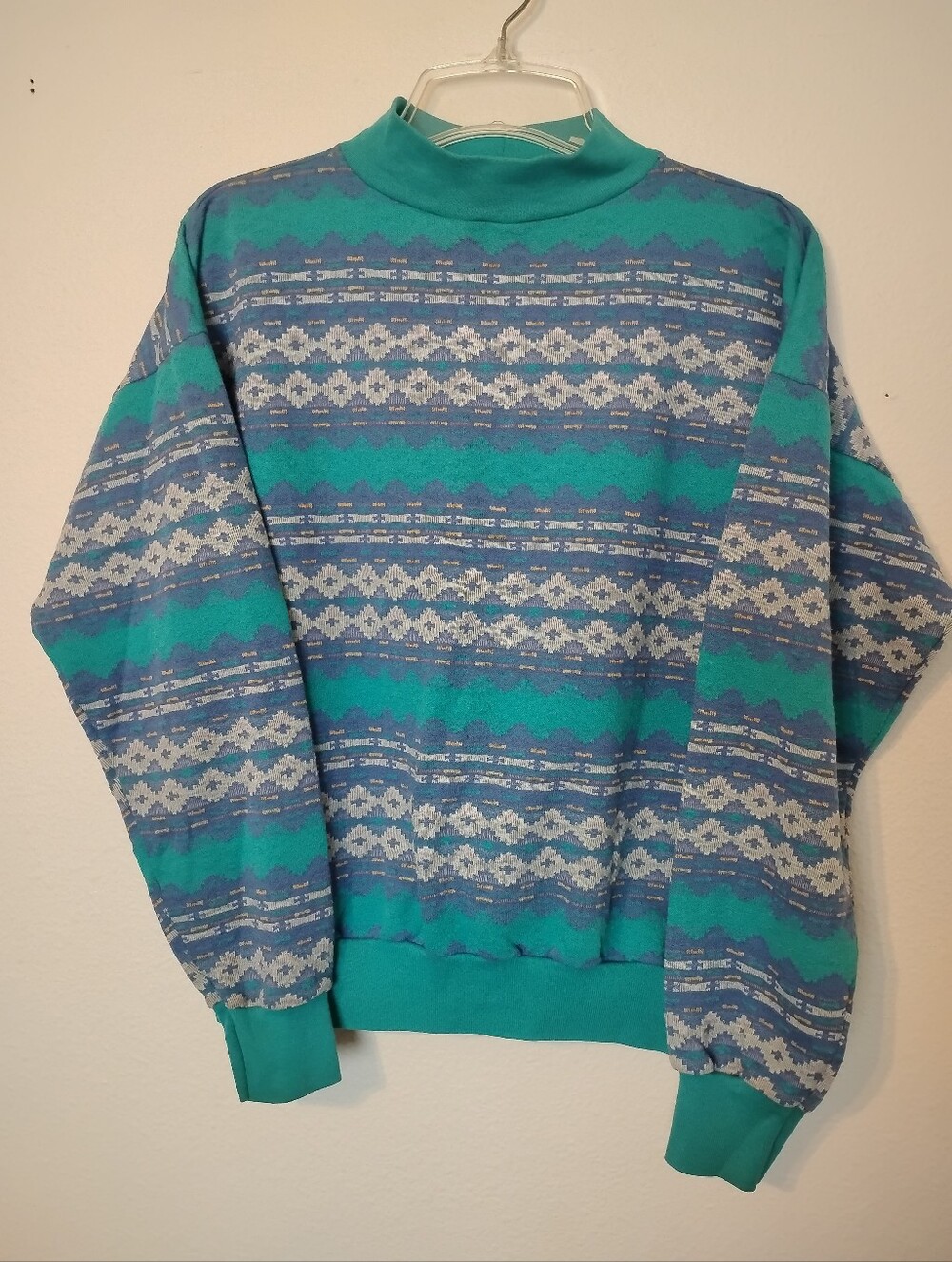 Vintage Great Lakes Apparel 80s 90s Striped Geometric Sweater
